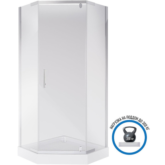 Душевой уголок Niagara Eco 100х100 NG-010-14D профиль Хром стекло прозрачное Душевой уголок Niagara Eco 100х100 NG-010-14D профиль Хром стекло прозрачное