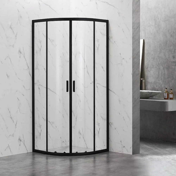 Душевой уголок Veconi Rovigo RV-202B 90х90 RV202B-90-01-C6 профиль Черный матовый стекло прозрачное Душевой уголок Veconi Rovigo RV-202B 90х90 RV202B-90-01-C6 профиль Черный матовый стекло прозрачное