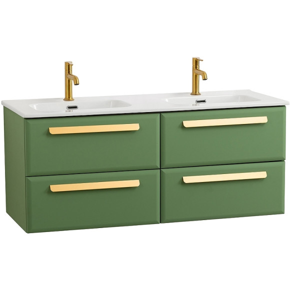 Тумба под раковину Cezares Eco-Cer-N 120 ECO-CER-N-1200-4C-SO-2-PS-P подвесная Фисташковый Софт без ручек