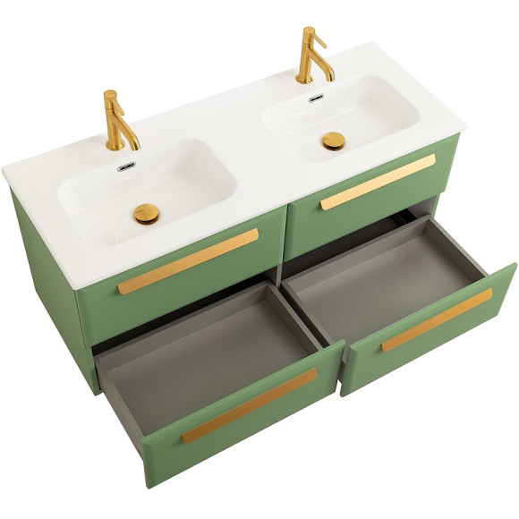 Тумба под раковину Cezares Eco-Cer-N 120 ECO-CER-N-1200-4C-SO-2-PS-P подвесная Фисташковый Софт без ручек