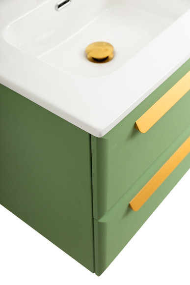 Тумба под раковину Cezares Eco-Cer-N 120 ECO-CER-N-1200-4C-SO-2-PS-P подвесная Фисташковый Софт без ручек