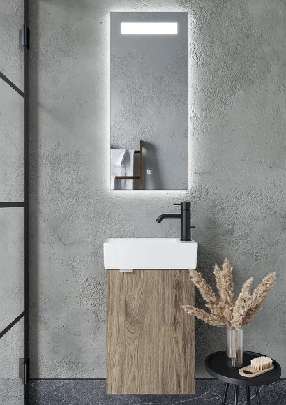 Тумба под раковину Sancos Mini 37 R MN35ECHR подвесная Дуб чарльстон