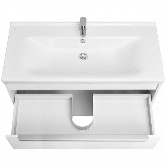 Тумба под раковину Aquaton Хоуп 100 1A287401HP2B0 подвесная Белая матовая