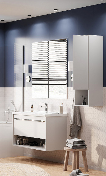 Тумба под раковину Aquaton Хоуп 100 1A287401HP2B0 подвесная Белая матовая