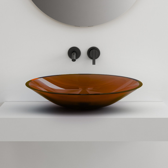 Раковина-чаша Abber Kristall 54 AT2812Opal Коричневая