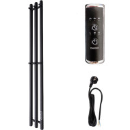 Электрический полотенцесушитель Маргроид Inaro 1200x120 Inaro-12012-1049-9005R правый Черный матовый