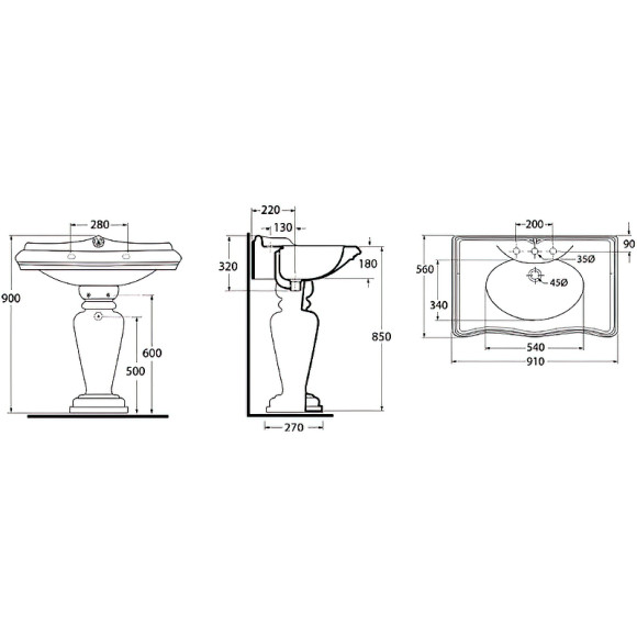 Раковина Migliore Impero 90 20789 Белая Раковина Migliore Impero 90 20789 Белая