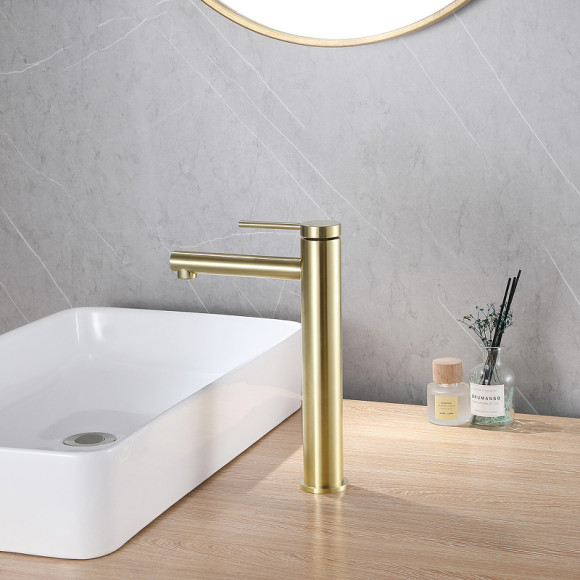 Смеситель для раковины Abber Emotion AF8811G Золото матовое Смеситель для раковины Abber Emotion AF8811G Золото матовое