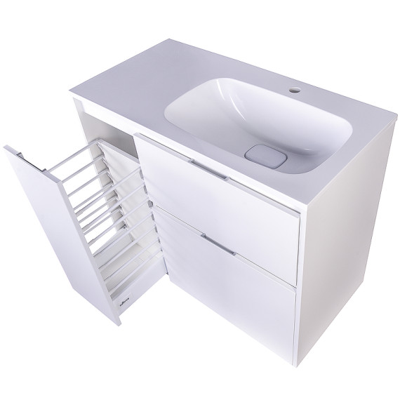 Тумба под раковину Style Line Барселона 90 R СС-00002280 Белая Тумба под раковину Style Line Барселона 90 R СС-00002280 Белая