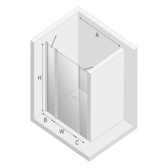 Душевая дверь New Trendy New Soleo Chrome 150 D-0175A профиль Хром стекло прозрачное Душевая дверь New Trendy New Soleo Chrome 150 D-0175A профиль Хром стекло прозрачное