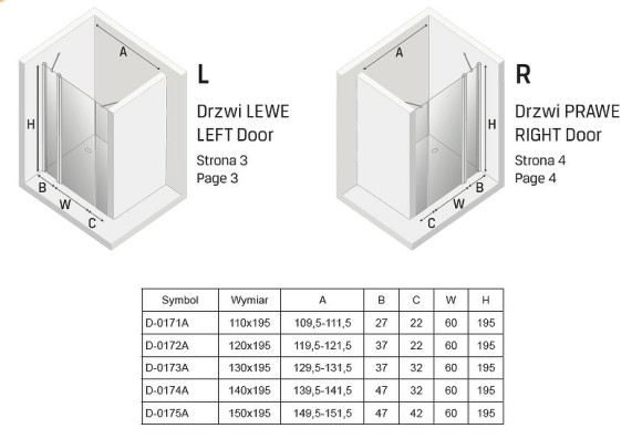 Душевая дверь New Trendy New Soleo Chrome 150 D-0175A профиль Хром стекло прозрачное Душевая дверь New Trendy New Soleo Chrome 150 D-0175A профиль Хром стекло прозрачное