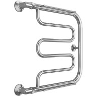 Водяной полотенцесушитель Terminus Фокстрот (1) 500x500 4620768881282 с полкой Хром, боковое подключение, G 1" НР