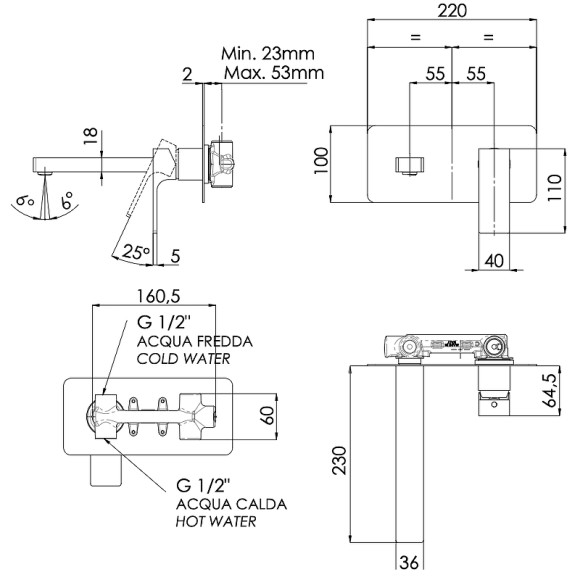 Смеситель для раковины Remer Absolute AU15LNO Черный матовый Смеситель для раковины Remer Absolute AU15LNO Черный матовый