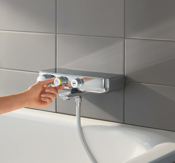 Смеситель для ванны Grohe Grohtherm SmartControl 34718000 с термостатом Хром Смеситель для ванны Grohe Grohtherm SmartControl 34718000 с термостатом Хром