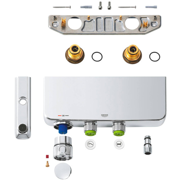 Смеситель для ванны Grohe Grohtherm SmartControl 34718000 с термостатом Хром Смеситель для ванны Grohe Grohtherm SmartControl 34718000 с термостатом Хром