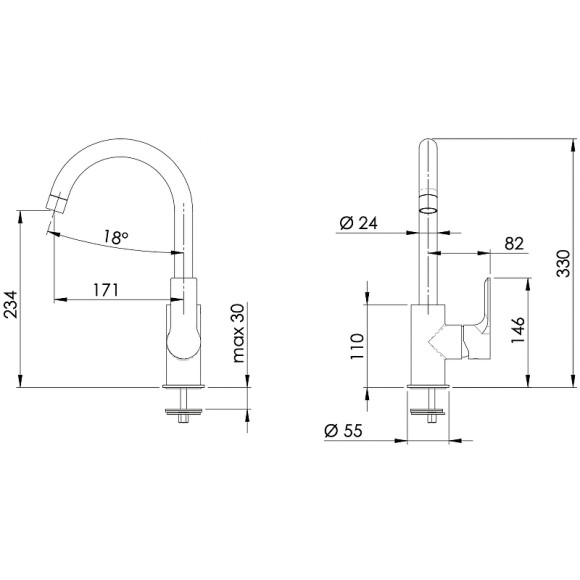 Смеситель для кухни Remer Energy EY72NO Черный матовый Смеситель для кухни Remer Energy EY72NO Черный матовый