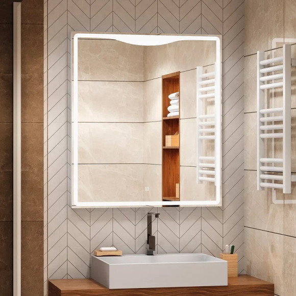 Зеркало Континент Amaze 800x900 ЗЛП643 с подсветкой с сенсорным выключателем Зеркало Континент Amaze 800x900 ЗЛП643 с подсветкой с сенсорным выключателем