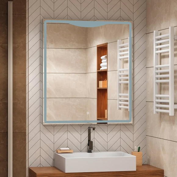 Зеркало Континент Amaze 800x900 ЗЛП643 с подсветкой с сенсорным выключателем Зеркало Континент Amaze 800x900 ЗЛП643 с подсветкой с сенсорным выключателем