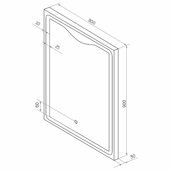 Зеркало Континент Amaze 800x900 ЗЛП643 с подсветкой с сенсорным выключателем Зеркало Континент Amaze 800x900 ЗЛП643 с подсветкой с сенсорным выключателем