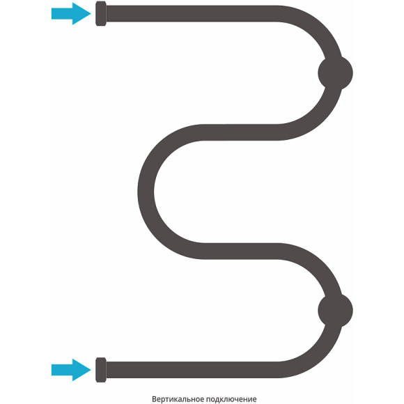 Водяной полотенцесушитель Сунержа М-образный 600х400 00-0007-6040 Хром