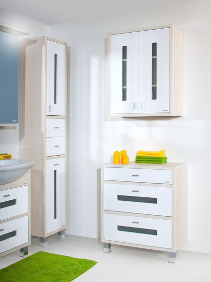 Комод Бриклаер Бали 70 4627125412059 Светлая лиственница Белый глянцевый