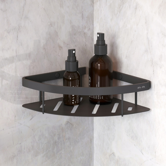 Комплект душевого уголка с душевой системой и аксессуарами AM.PM Gem 80x80 WK90EM профиль Черный матовый стекло прозрачное Комплект душевого уголка с душевой системой и аксессуарами AM.PM Gem 80x80 WK90EM профиль Черный матовый стекло прозрачное