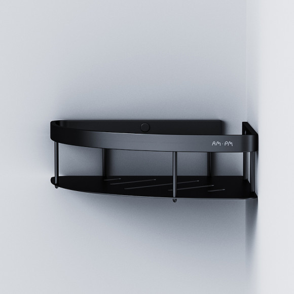 Комплект душевого уголка с душевой системой и аксессуарами AM.PM Gem 80x80 WK90EM профиль Черный матовый стекло прозрачное Комплект душевого уголка с душевой системой и аксессуарами AM.PM Gem 80x80 WK90EM профиль Черный матовый стекло прозрачное