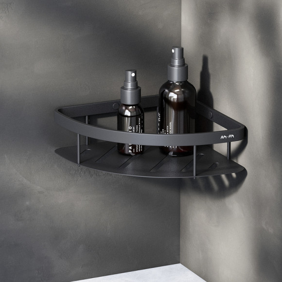 Комплект душевого уголка с душевой системой и аксессуарами AM.PM Gem 80x80 WK90EM профиль Черный матовый стекло прозрачное Комплект душевого уголка с душевой системой и аксессуарами AM.PM Gem 80x80 WK90EM профиль Черный матовый стекло прозрачное