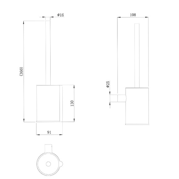 Ершик для унитаза Raiber Graceful RP-80010 Хром Ершик для унитаза Raiber Graceful RP-80010 Хром