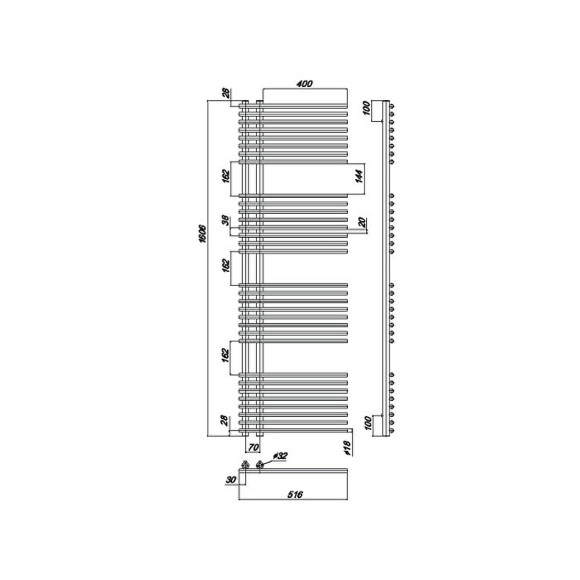 Водяной полотенцесушитель Ravak Style 50х160 X04000083674 Хром