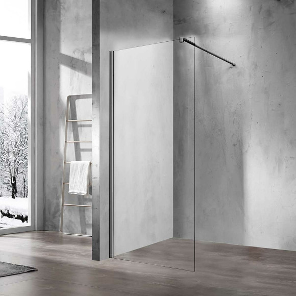 Душевая перегородка Vincea Walk-In 90 VSW-1H900CLGM профиль Вороненая сталь стекло прозрачное Душевая перегородка Vincea Walk-In 90 VSW-1H900CLGM профиль Вороненая сталь стекло прозрачное