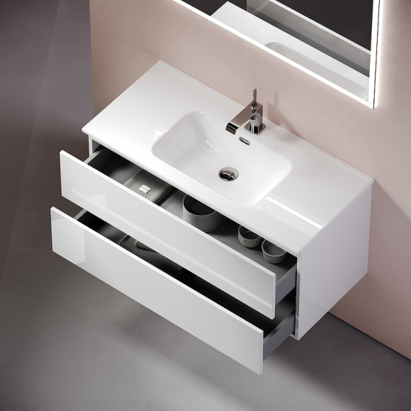 Тумба под раковину Sancos Urban 100 UR100W подвесная Белый глянец