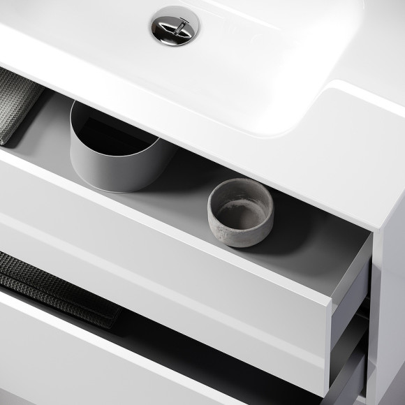 Тумба под раковину Sancos Urban 100 UR100W подвесная Белый глянец