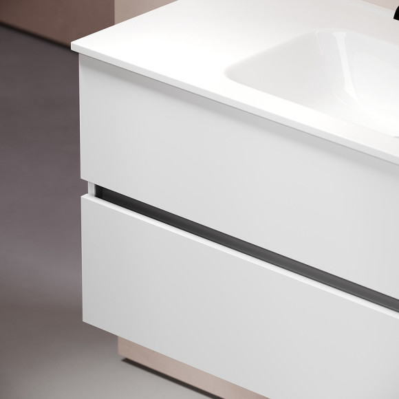 Тумба под раковину Sancos Urban 100 UR100W подвесная Белый глянец