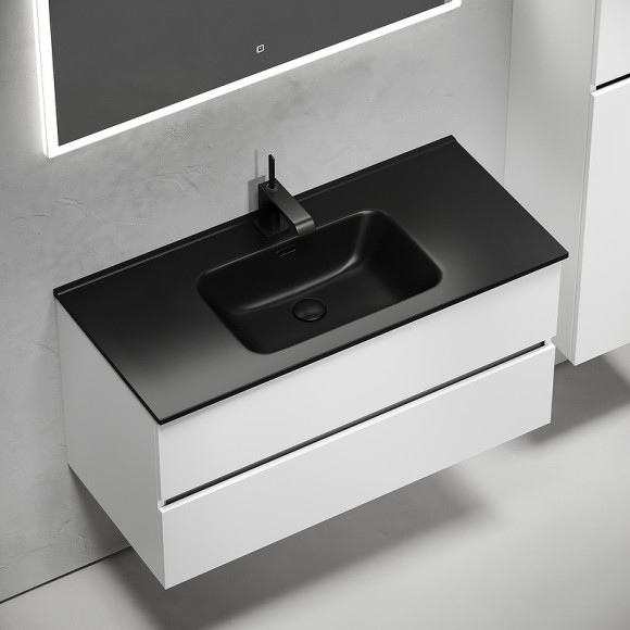 Тумба под раковину Sancos Urban 100 UR100W подвесная Белый глянец