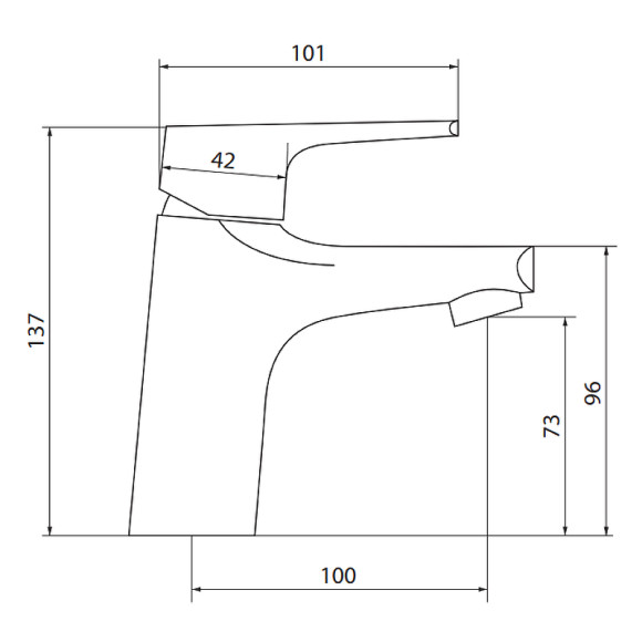 Смеситель для раковины Damixa Origin Balance 790210000 Хром