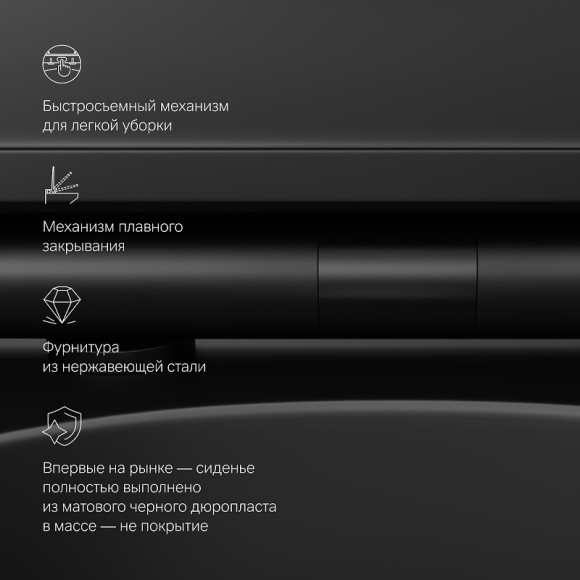 Унитаз AM.PM Spirit V2.0 C701700MBSC подвесной Черный матовый с сиденьем микролифт