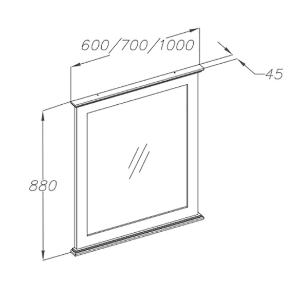 Зеркало Opadiris Палермо 60 00-00006724 Белое матовое Зеркало Opadiris Палермо 60 00-00006724 Белое матовое