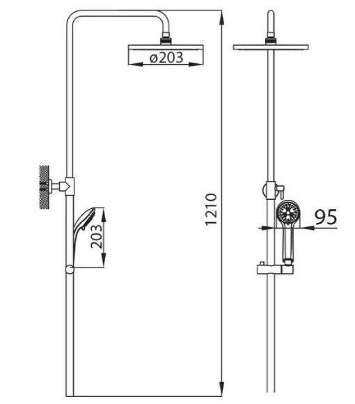 Душевая система Milardo 2403F21M76 Хром Душевая система Milardo 2403F21M76 Хром