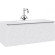 Тумба под раковину Clarberg Elegance 120 EL0112 подвесная Белая Тумба под раковину Clarberg Elegance 120 EL0112 подвесная Белая