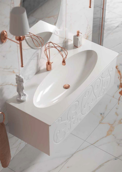 Тумба под раковину Clarberg Elegance 120 EL0112 подвесная Белая Тумба под раковину Clarberg Elegance 120 EL0112 подвесная Белая