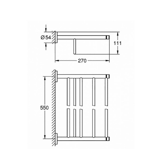 Полка для полотенец Grohe Essentials 40800001 Хром Полка для полотенец Grohe Essentials 40800001 Хром