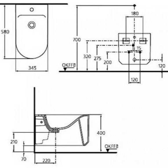 Биде Ideal Standard Moments K5061MA подвесное Евробелое