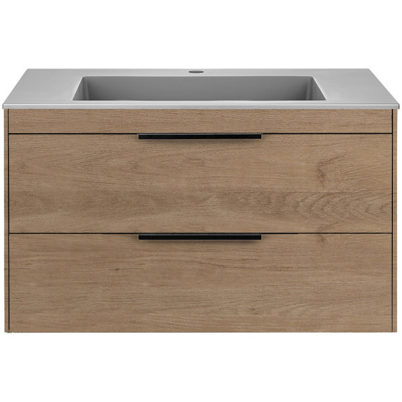 Тумба под раковину Vincea Chiara 2D 80 VMC-2C2800NO подвесная N.Oak Тумба под раковину Vincea Chiara 2D 80 VMC-2C2800NO подвесная N.Oak