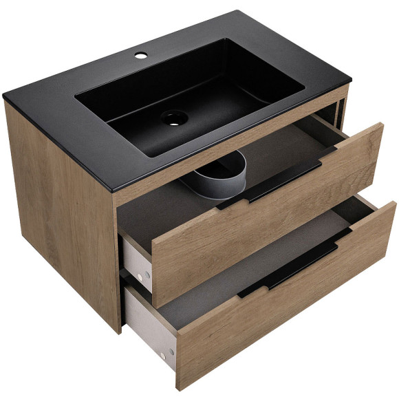 Тумба под раковину Vincea Chiara 2D 80 VMC-2C2800NO подвесная N.Oak Тумба под раковину Vincea Chiara 2D 80 VMC-2C2800NO подвесная N.Oak