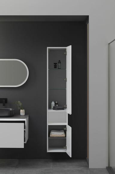 Шкаф пенал Allen Brau Infinity 35 R 1.21009.WM подвесной Белый матовый Шкаф пенал Allen Brau Infinity 35 R 1.21009.WM подвесной Белый матовый