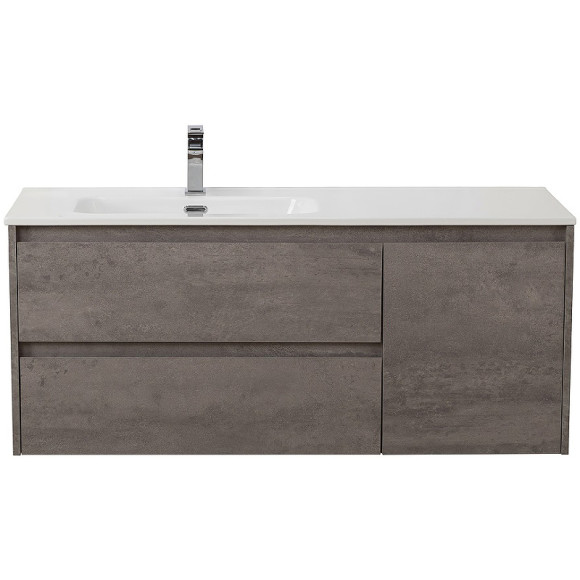 Тумба под раковину BelBagno Kraft 100 L KRAFT-1000-2C-1A-SO-CG-L подвесная Cemento Grigio