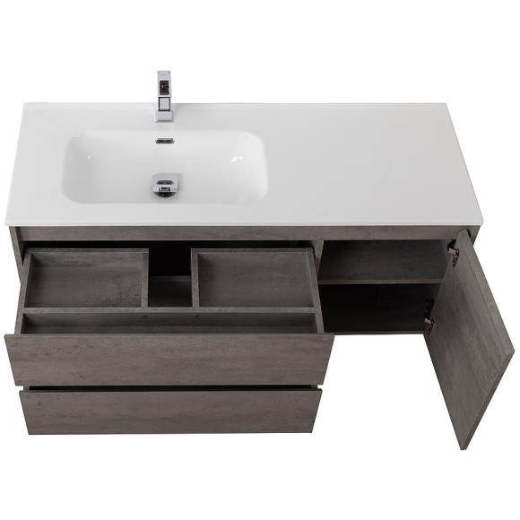 Тумба под раковину BelBagno Kraft 100 L KRAFT-1000-2C-1A-SO-CG-L подвесная Cemento Grigio
