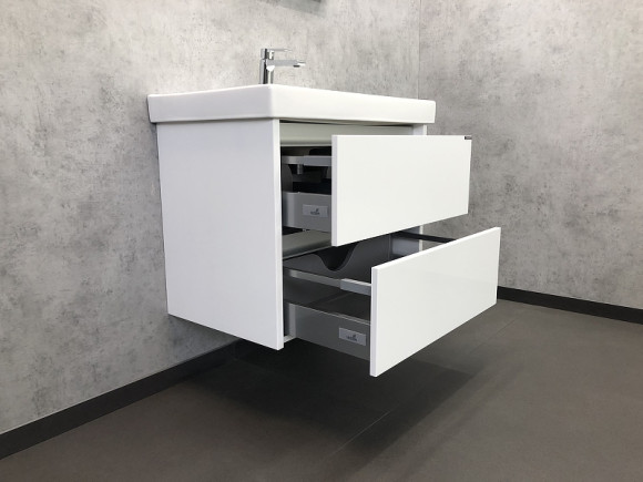 Тумба с раковиной Comforty Дублин 75 00004137103 подвесная Белый глянец Тумба с раковиной Comforty Дублин 75 00004137103 подвесная Белый глянец