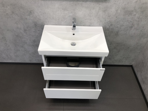 Тумба с раковиной Comforty Дублин 75 00004137103 подвесная Белый глянец Тумба с раковиной Comforty Дублин 75 00004137103 подвесная Белый глянец